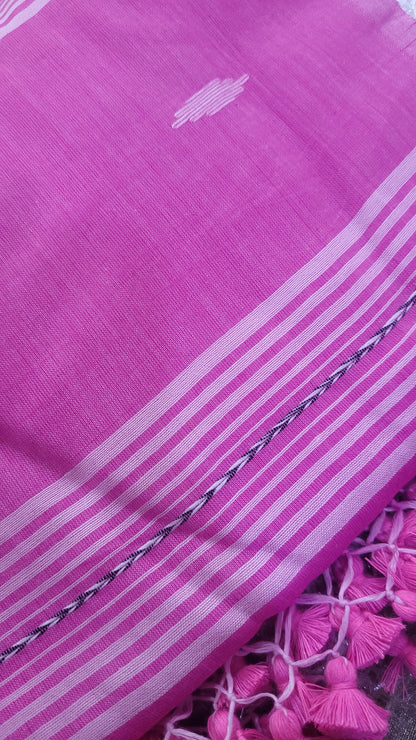 Antarā: Mauve Mulmul Buti Saree