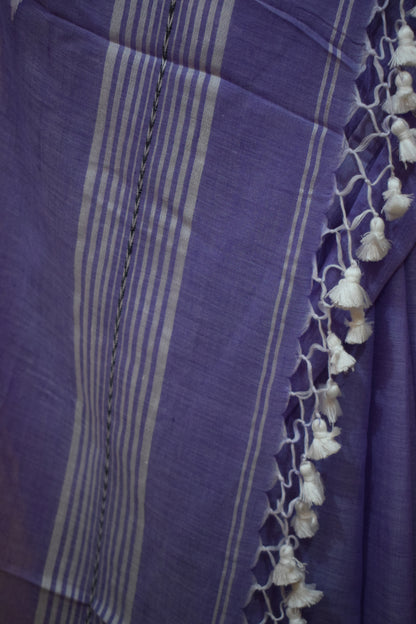 Aparajita: Lavender Mulmul Buti Saree