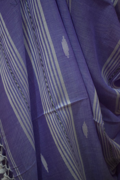 Aparajita: Lavender Mulmul Buti Saree