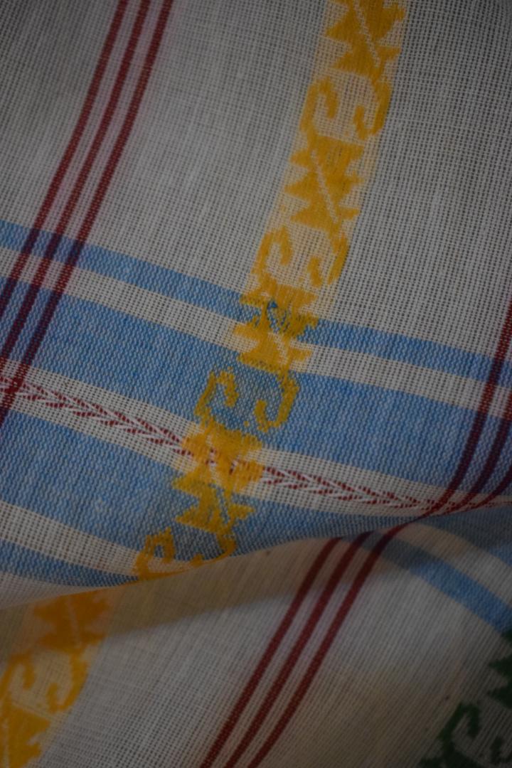 Indradhanush: Multicoloured Dhaniakhali Cotton Saree