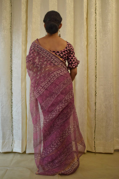 Sirisha: Pink Kota Doria Saree