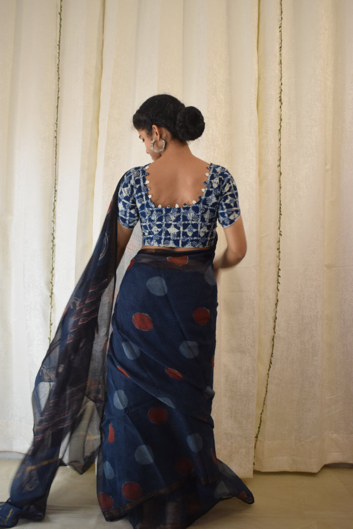 Erā: Indigo Kota Doria Saree