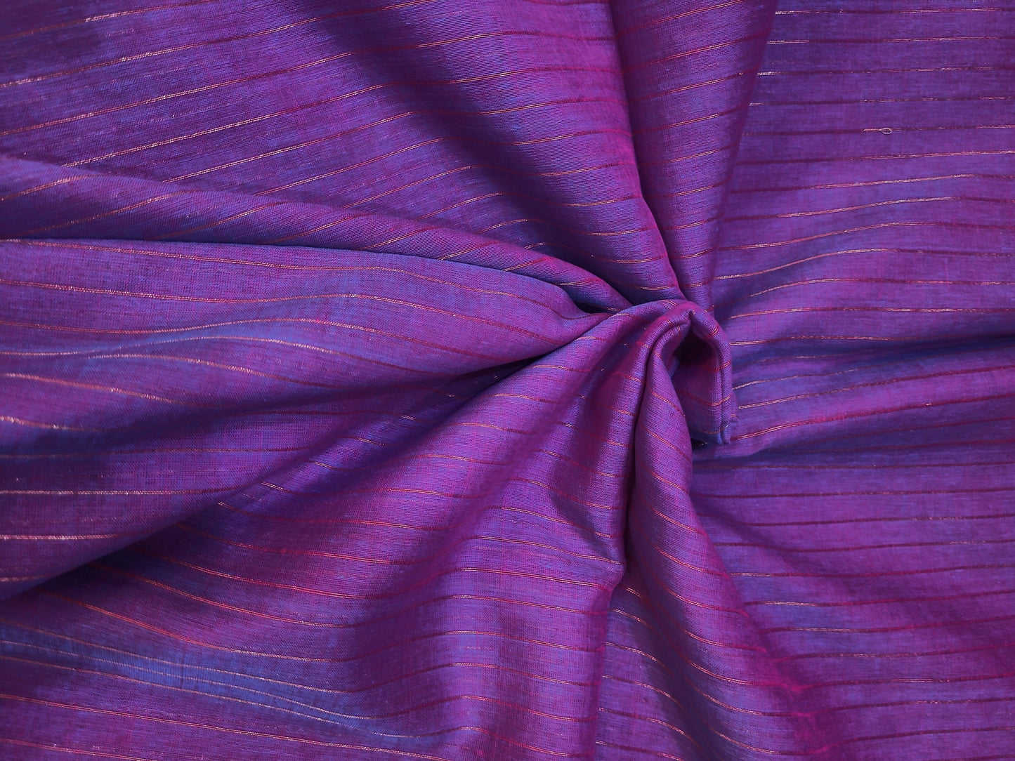 Niranjana- Lavender Mulmul-Zari Stripes Saree